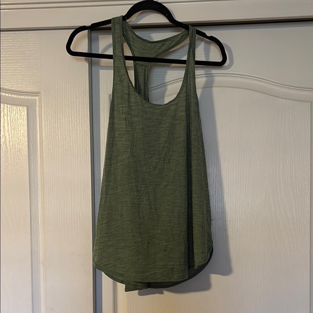 Lululemon Athletica Green Sleeveless Relaxed Tank Top